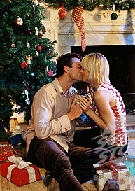 Happy Christmas couple
