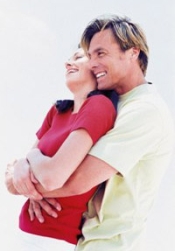embracing couple
