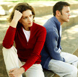 Unhappy couple