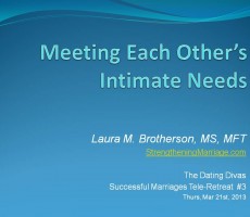 Meeting Each Other’s Intimate Needs — Outline & Resources